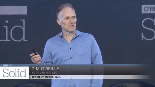 Tim O'Reilly delivering his Solid 2014 keynote "Software Above the Level of a Single Device: The Implications."