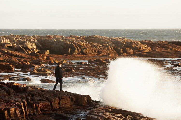Photographer Collin Hughes at Cape Point in Cape Town, South Africa.