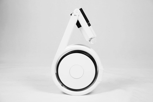The Impossible electric folding bike in folded position.