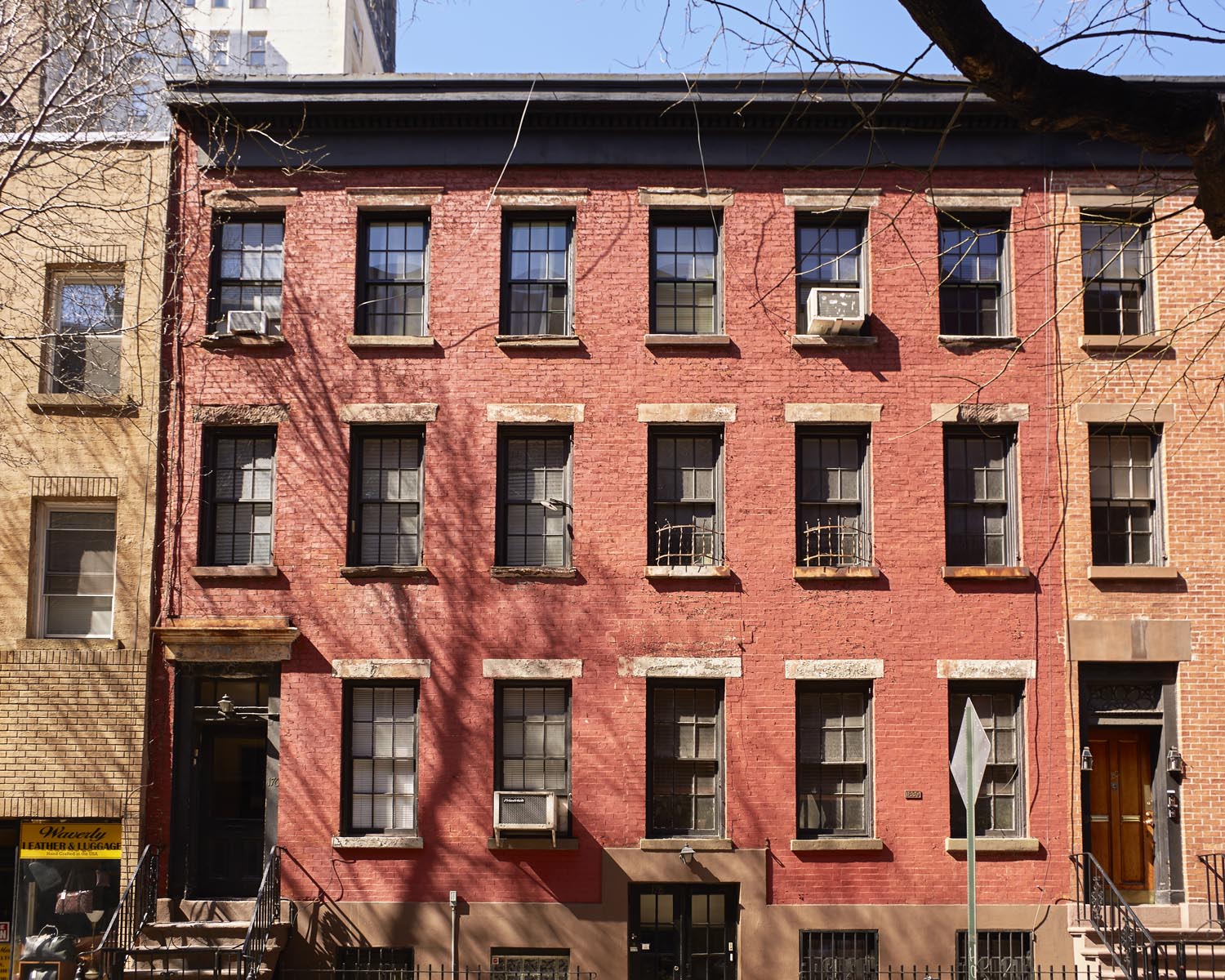 Exterior of Mary Helen Rowell's 90-square-foot apartment in the West Village, Manhattan