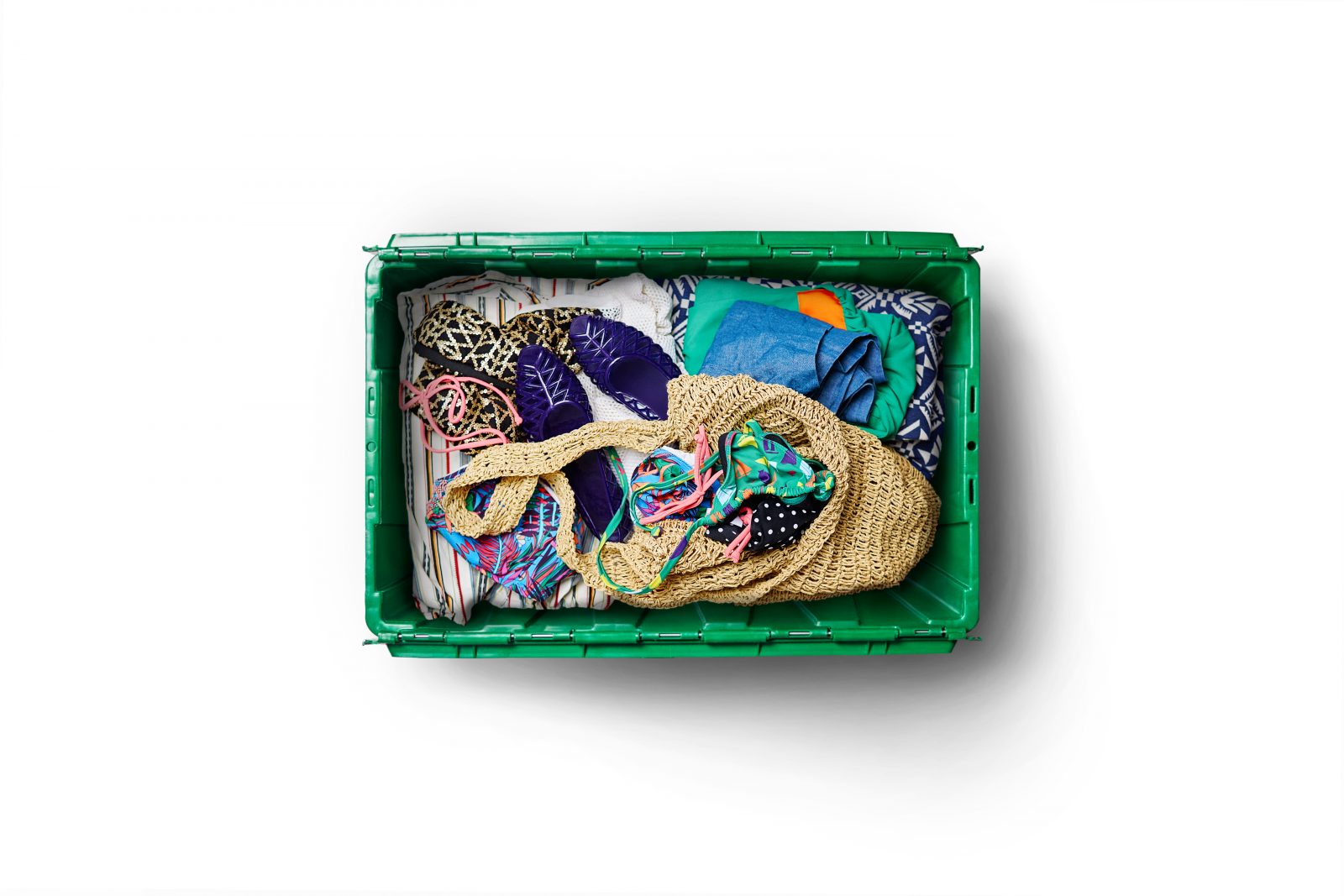 mary helen rowell's Clutter bin, which she uses for affordable full-service storage in west village, manhattan