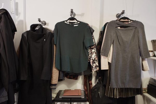 faceouts hang clothes in mary helen rowell's 90-square-foot home