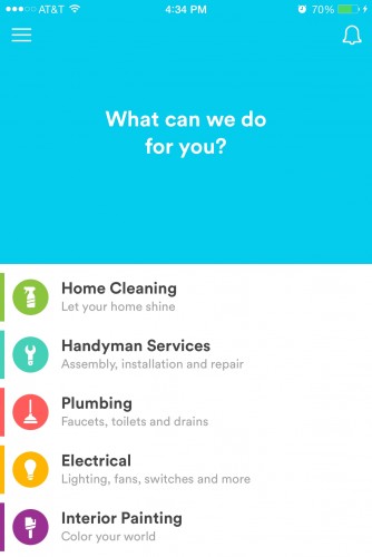 The Handy iPhone app sends a professional cleaner, handyman, plumber, or electrician to your apartment.