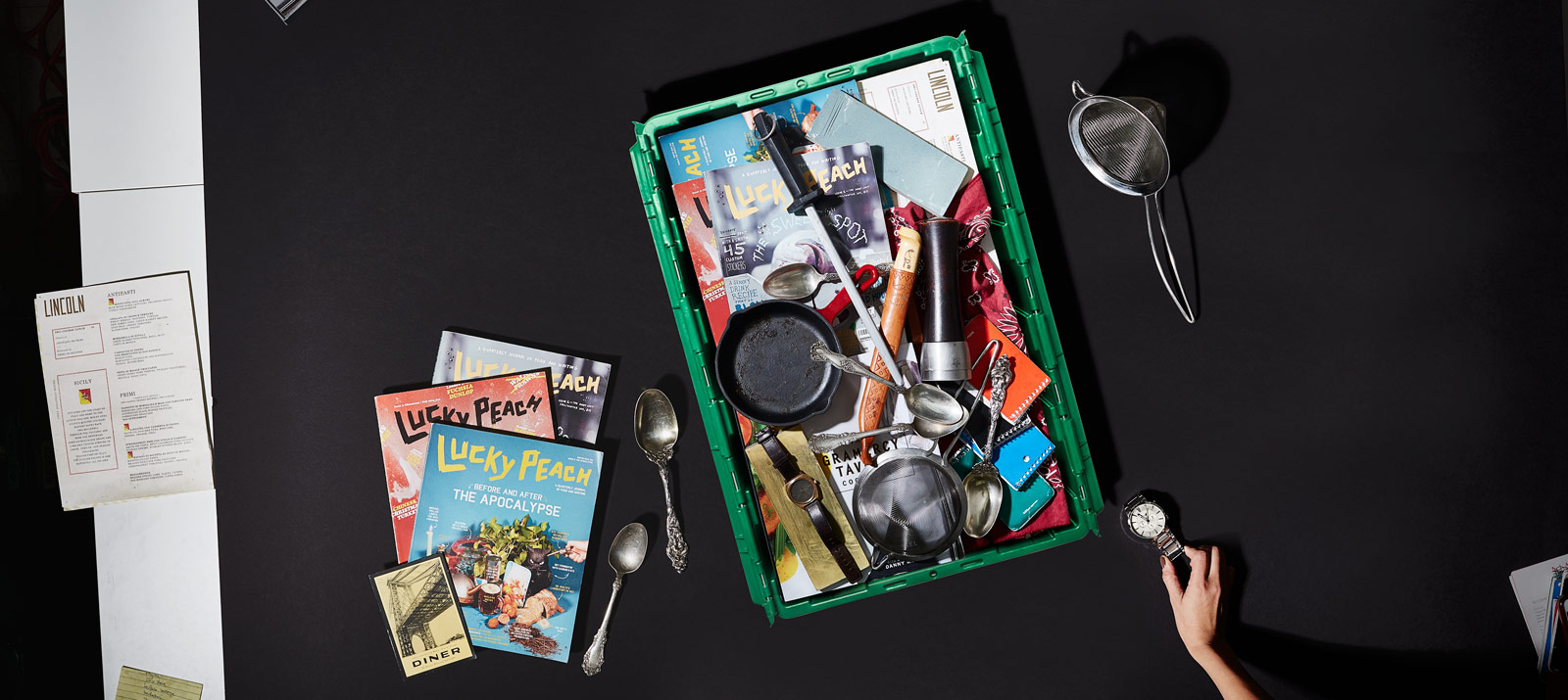 The MakeSpace storage bin of Grayson Altenberg, a chef who lives in a 100 sq. ft. apartment on the Upper West Side of Manhattan.