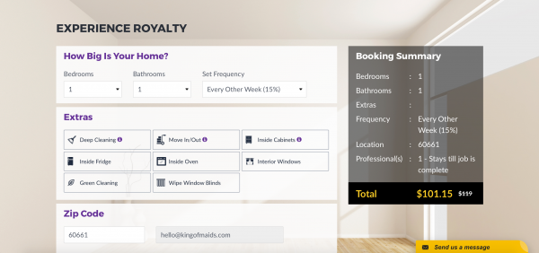 king of maids website