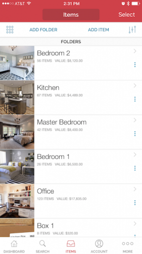 Sortly Item List