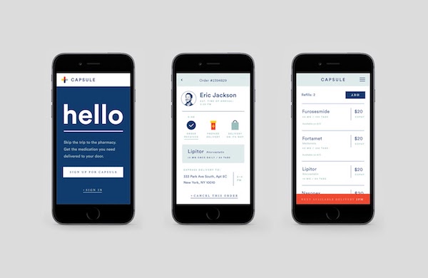 a lineup of different features available from the Capsule app