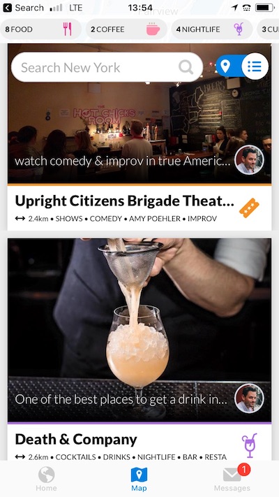 typical offerings on Cool Cousin include comedy shows and fun bars