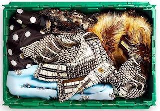 A MakeSpace bin filled with winter items