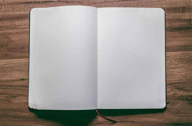 An open blank journal