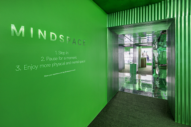 The meditation zone MindSpace at The MakeSpace Store